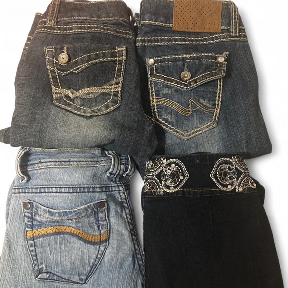 Almost Famous Denim - Almost Famous Women's Skinny Jeans - Blue and Black ‼️🚨YOU GET ALL FOUR🚨‼️